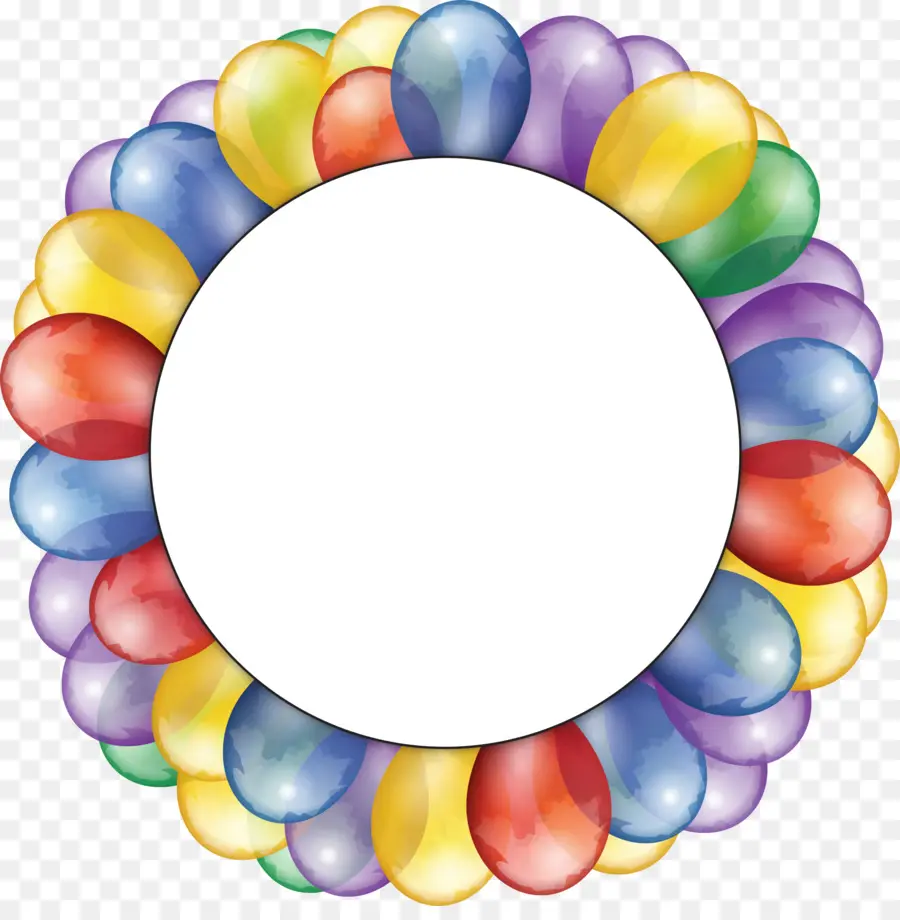 Cadre De Ballon，Coloré PNG