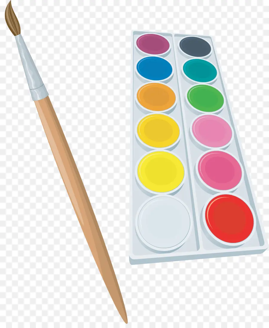 Palette De Peinture，Pinceau PNG