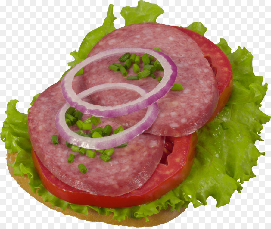 Sandwich Au Salami，Déjeuner PNG