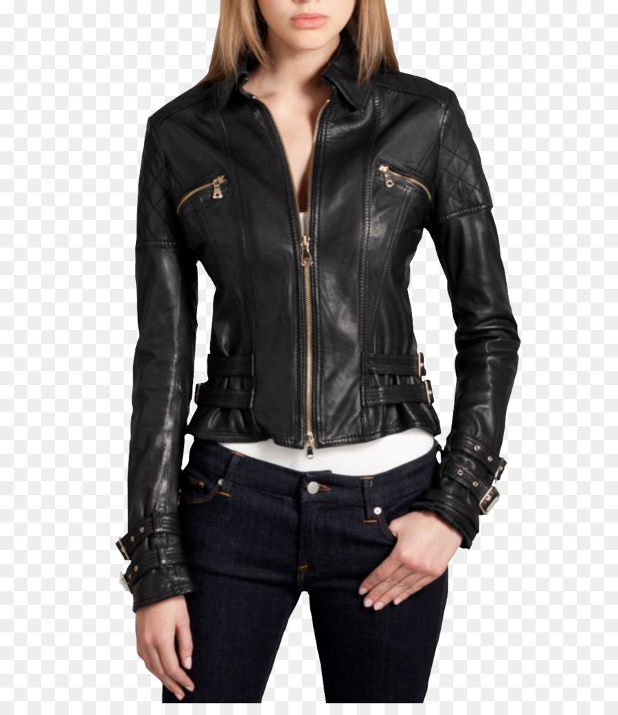 Veste En Cuir Noire，Mode PNG