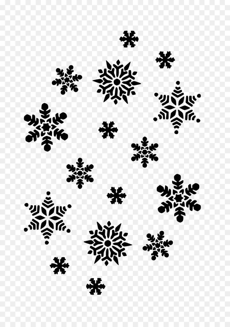 Flocons De Neige，Noir PNG