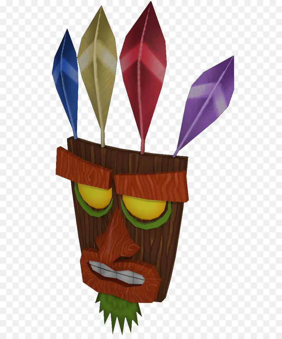 Masque En Bois，Plumes PNG