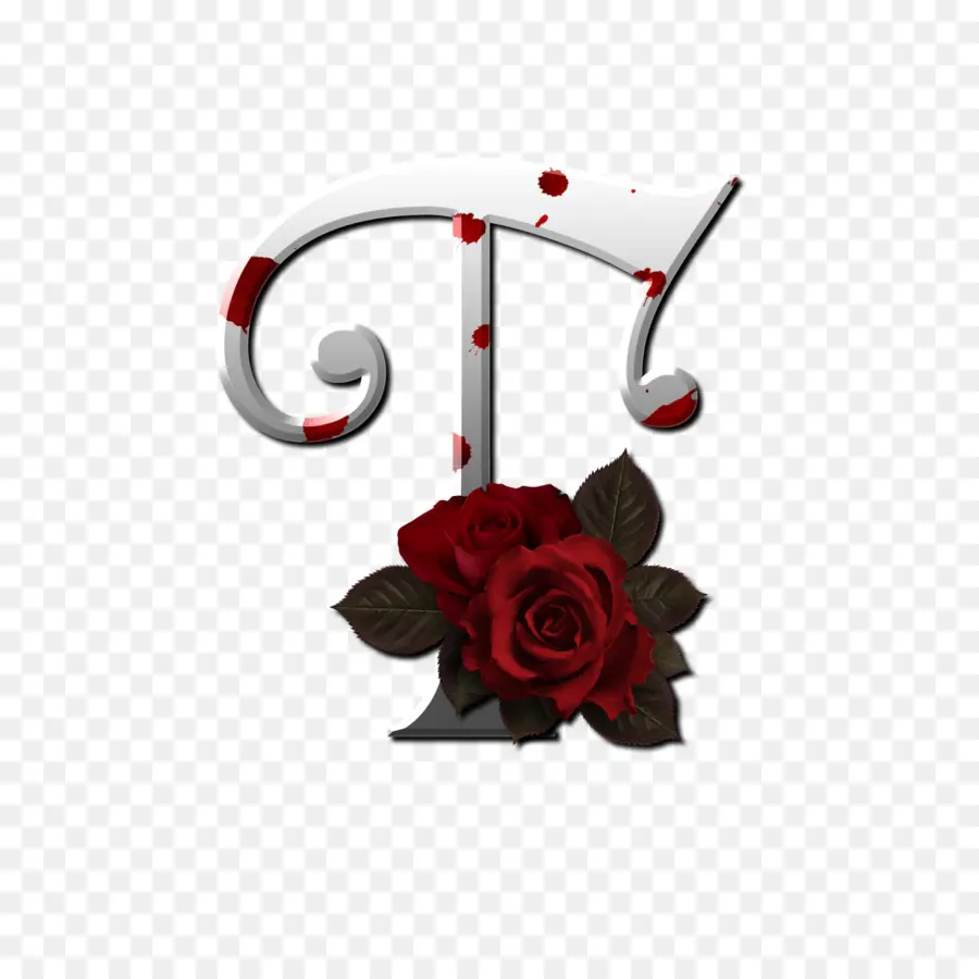 Lettre F，Rose PNG