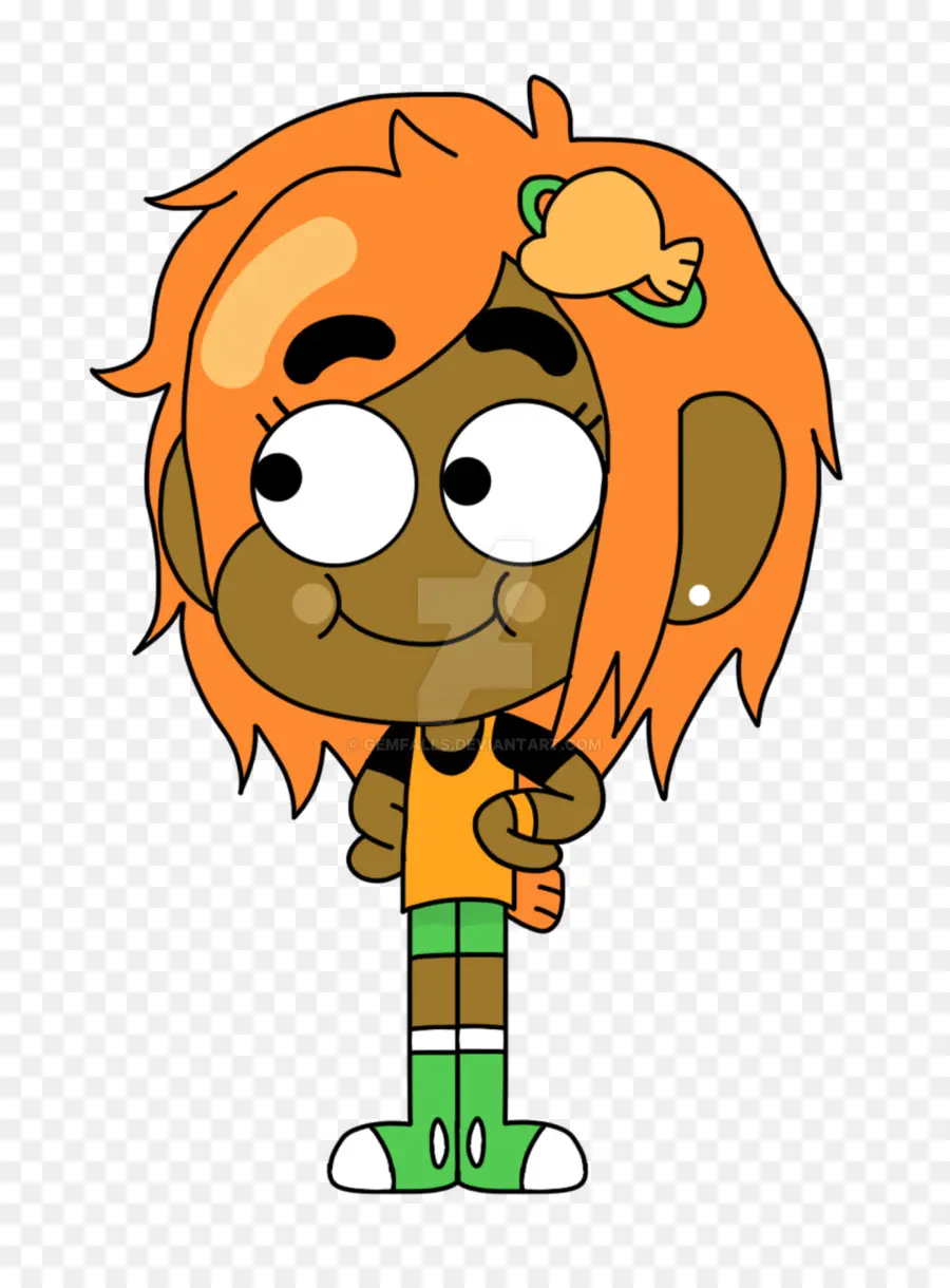 Fille De Dessin Animé Aux Cheveux Orange，Enfant PNG