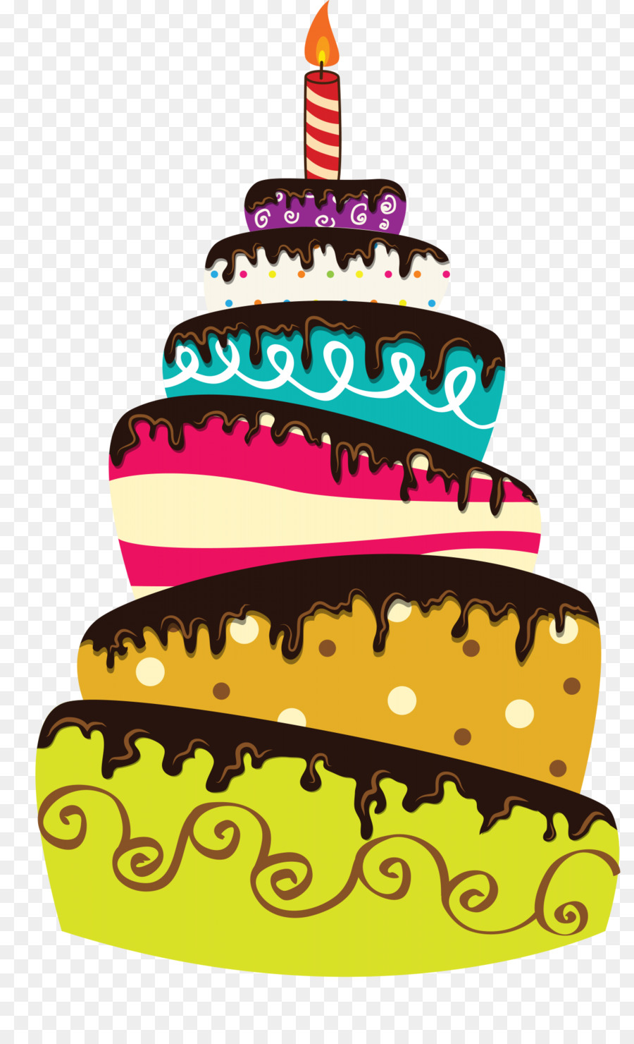 Gâteau D'anniversaire，Bougie PNG