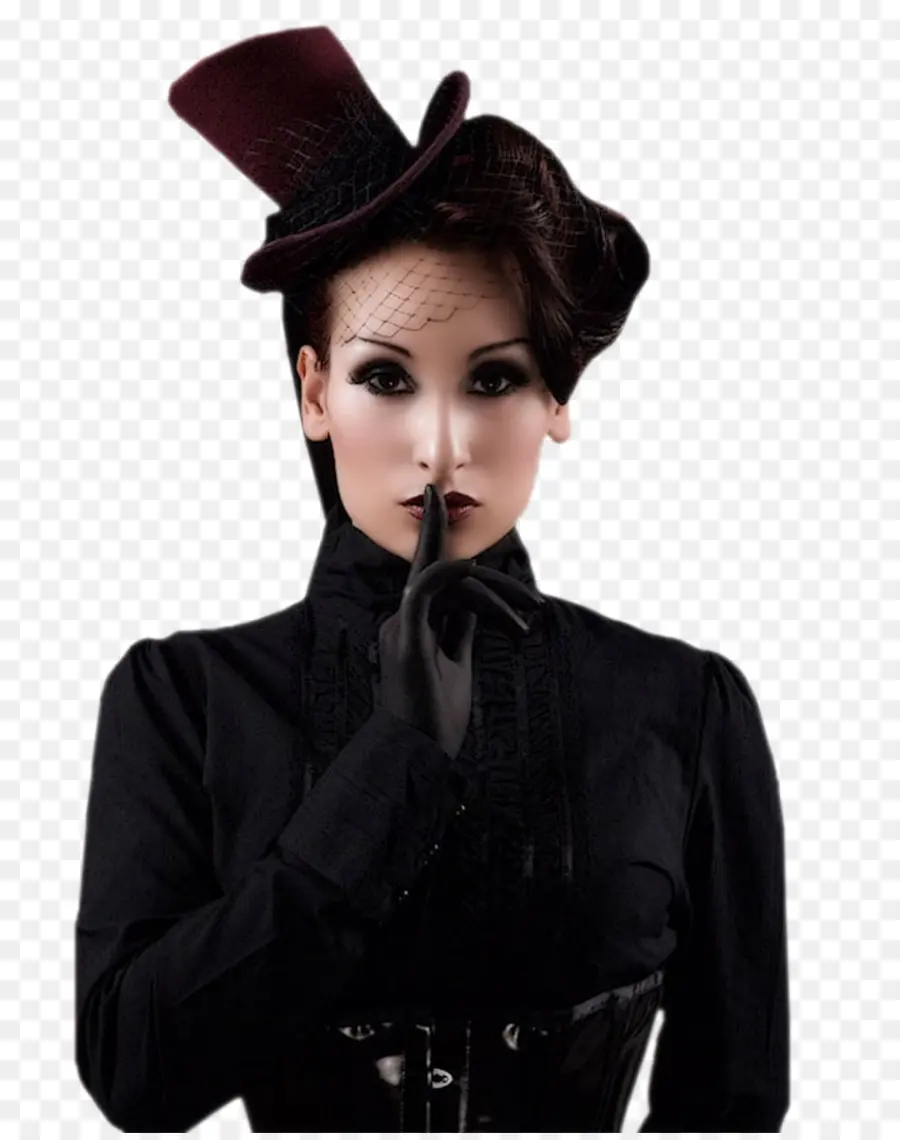 Femme En Noir，Chapeau PNG