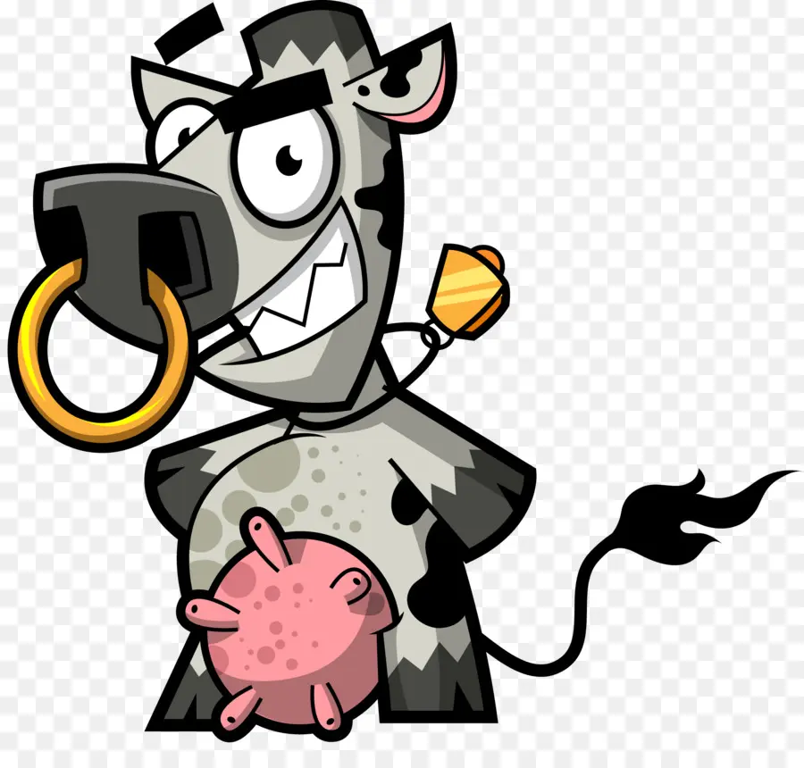 Vache De Dessin Animé，Vache PNG