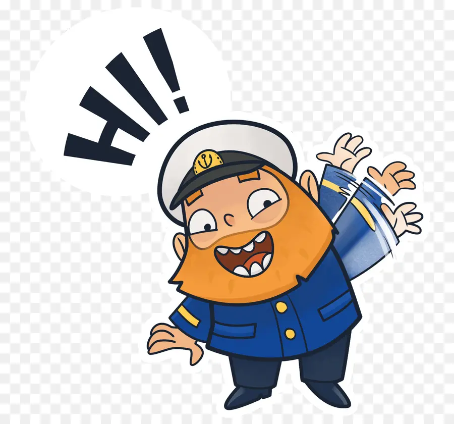 Capitaine Dessin Animé，Marin PNG