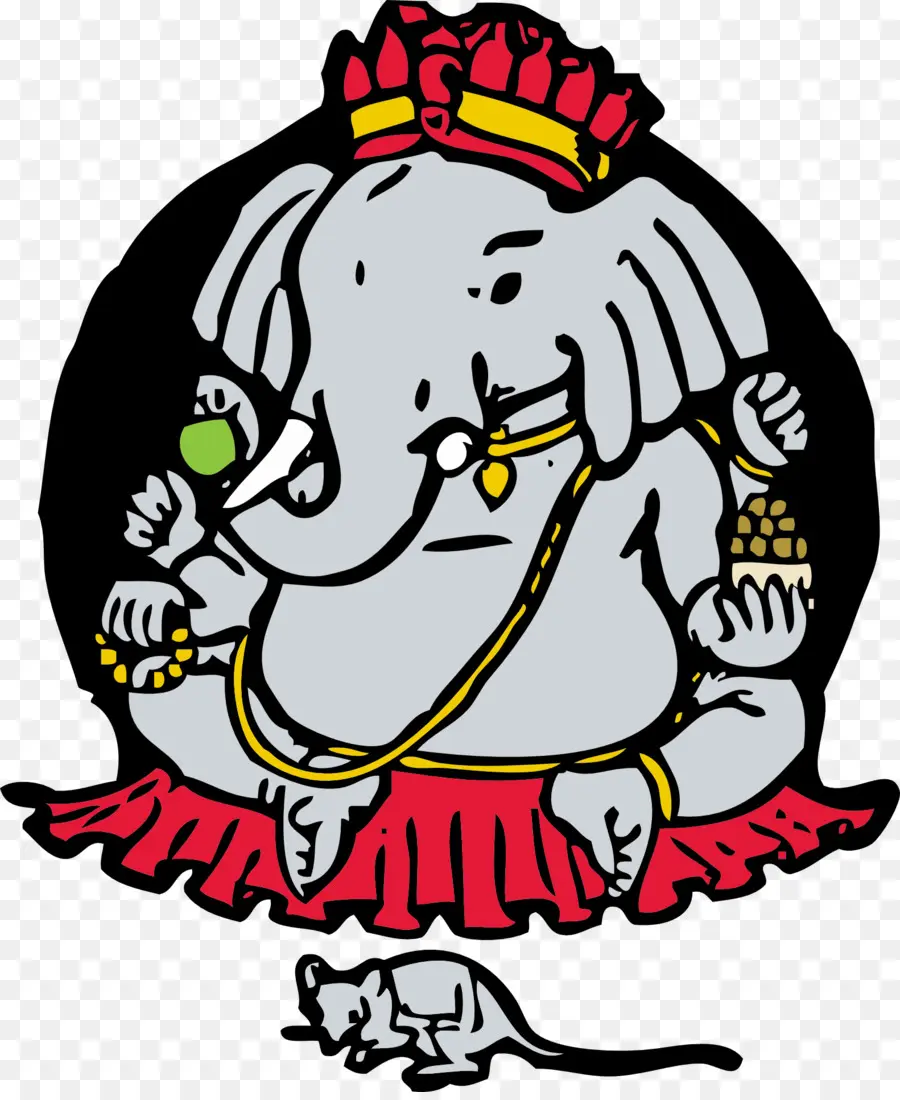 Ganesha De Dessin Animé，éléphant PNG