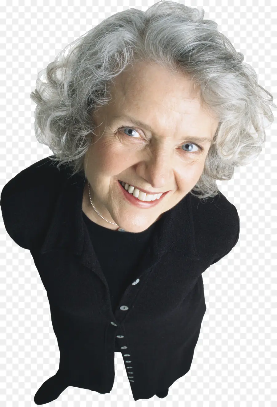 Femme Souriante，Cheveux Gris PNG