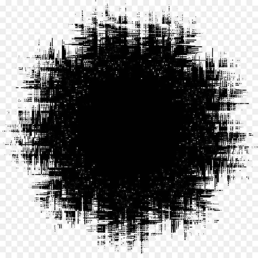 Cercle Grunge Noir，Grunge PNG