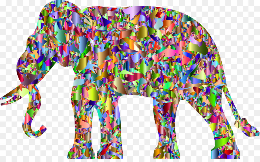 Éléphant Coloré，Modèle PNG