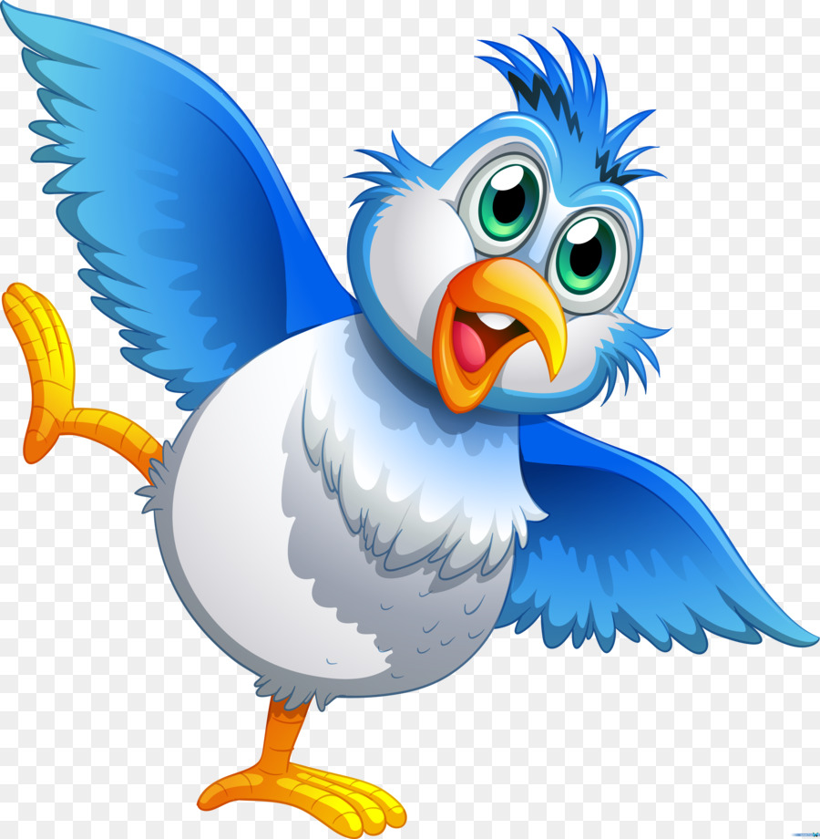 Oiseau Bleu，Dessin Animé PNG