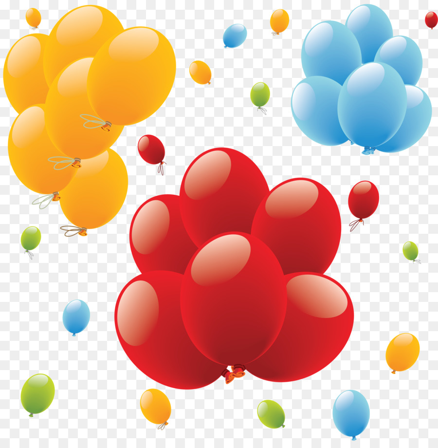 Ballons Colorés，Faire La Fête PNG