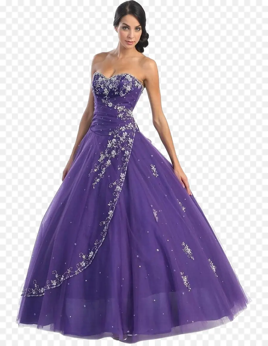 Robe De Bal Violette，Élégant PNG