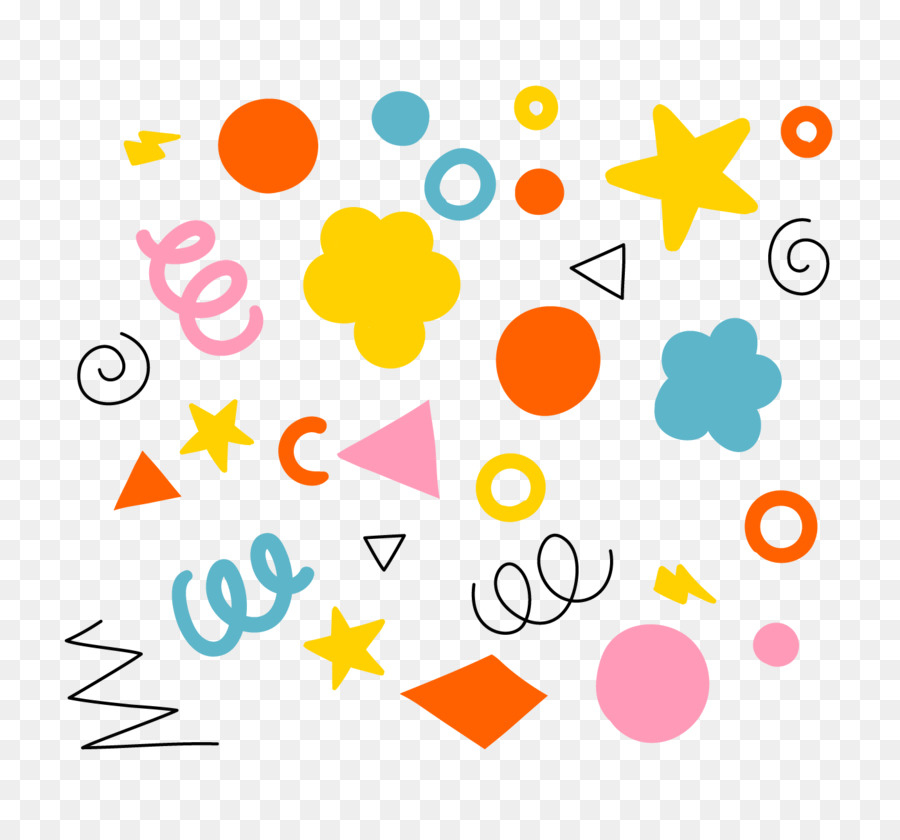 Formes Colorées，Confettis PNG