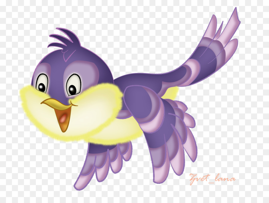 Oiseau De Dessin Animé，Violet PNG