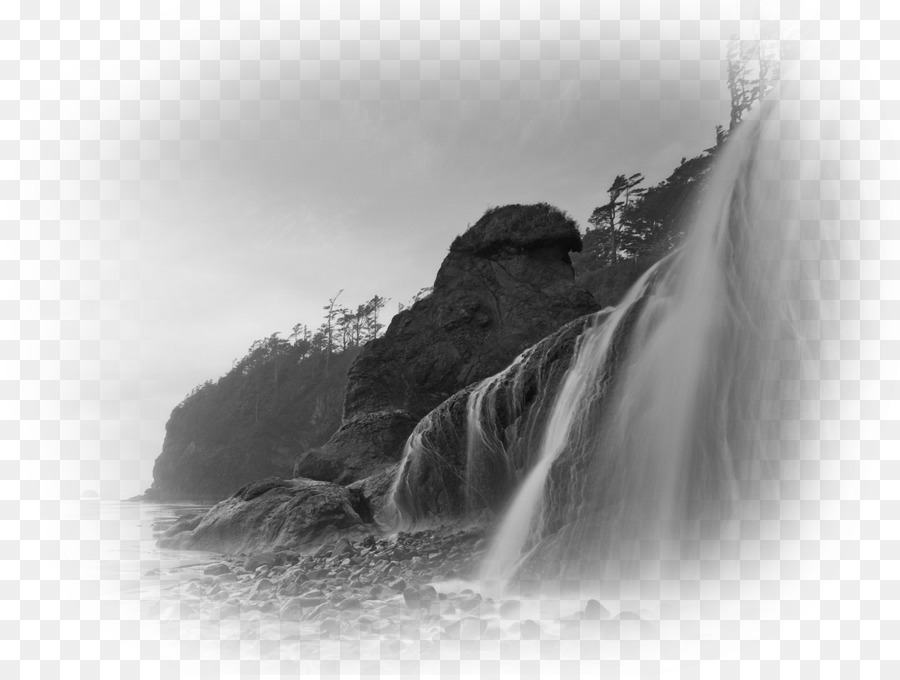 Cascade，Noir Et Blanc PNG