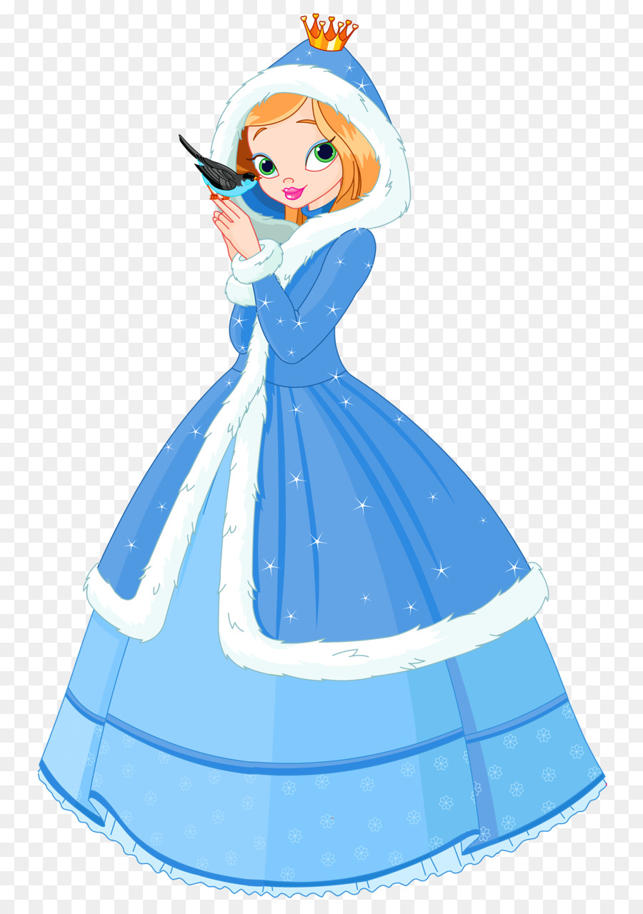 Princesse En Robe Bleue，Conte De Fées PNG