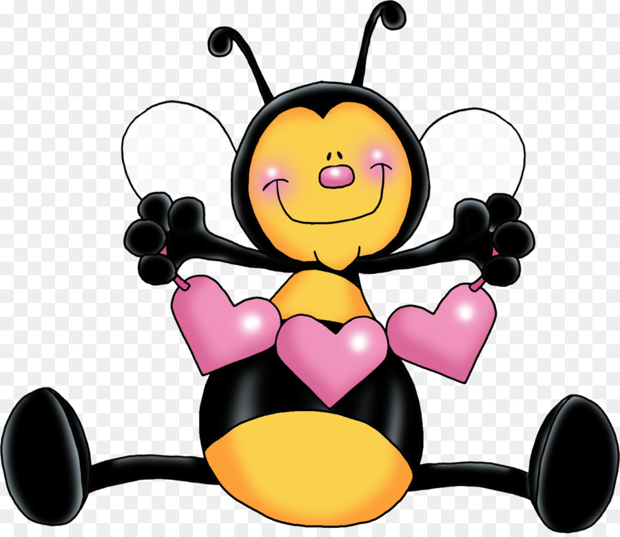 Abeille Avec Coeur，Mignon PNG