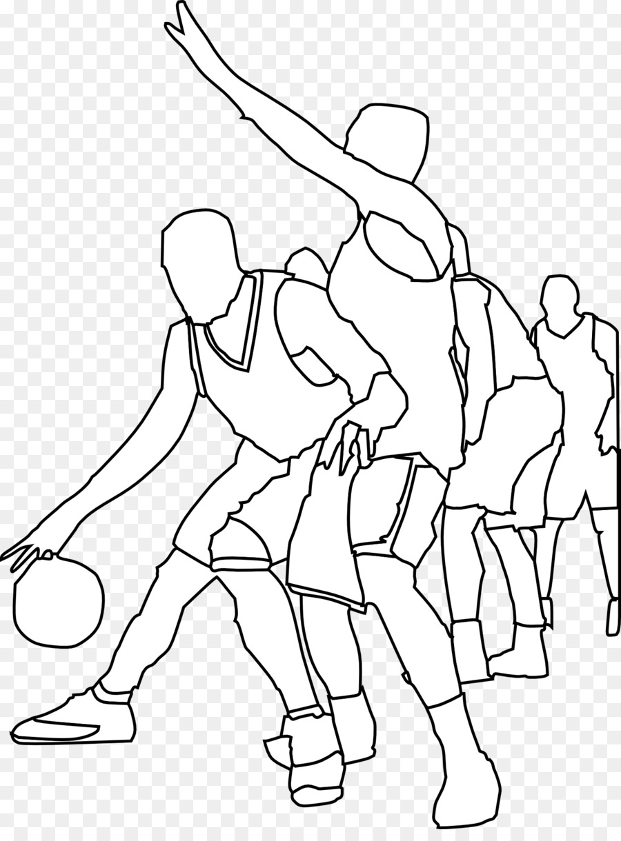 Joueurs De Basket Ball，Contour PNG