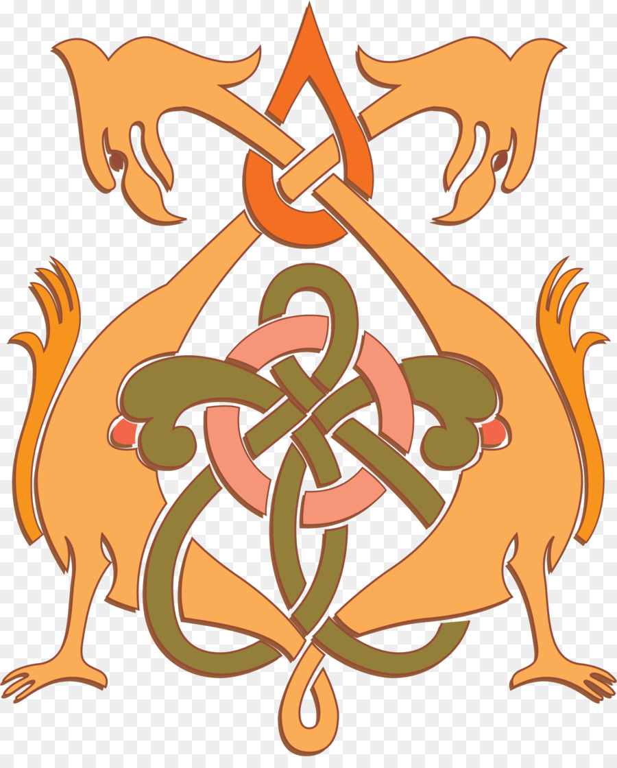 Noeud Celtique，Orange PNG