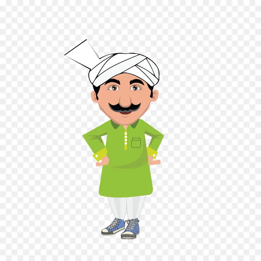 Homme De Dessin Animé，Turban PNG