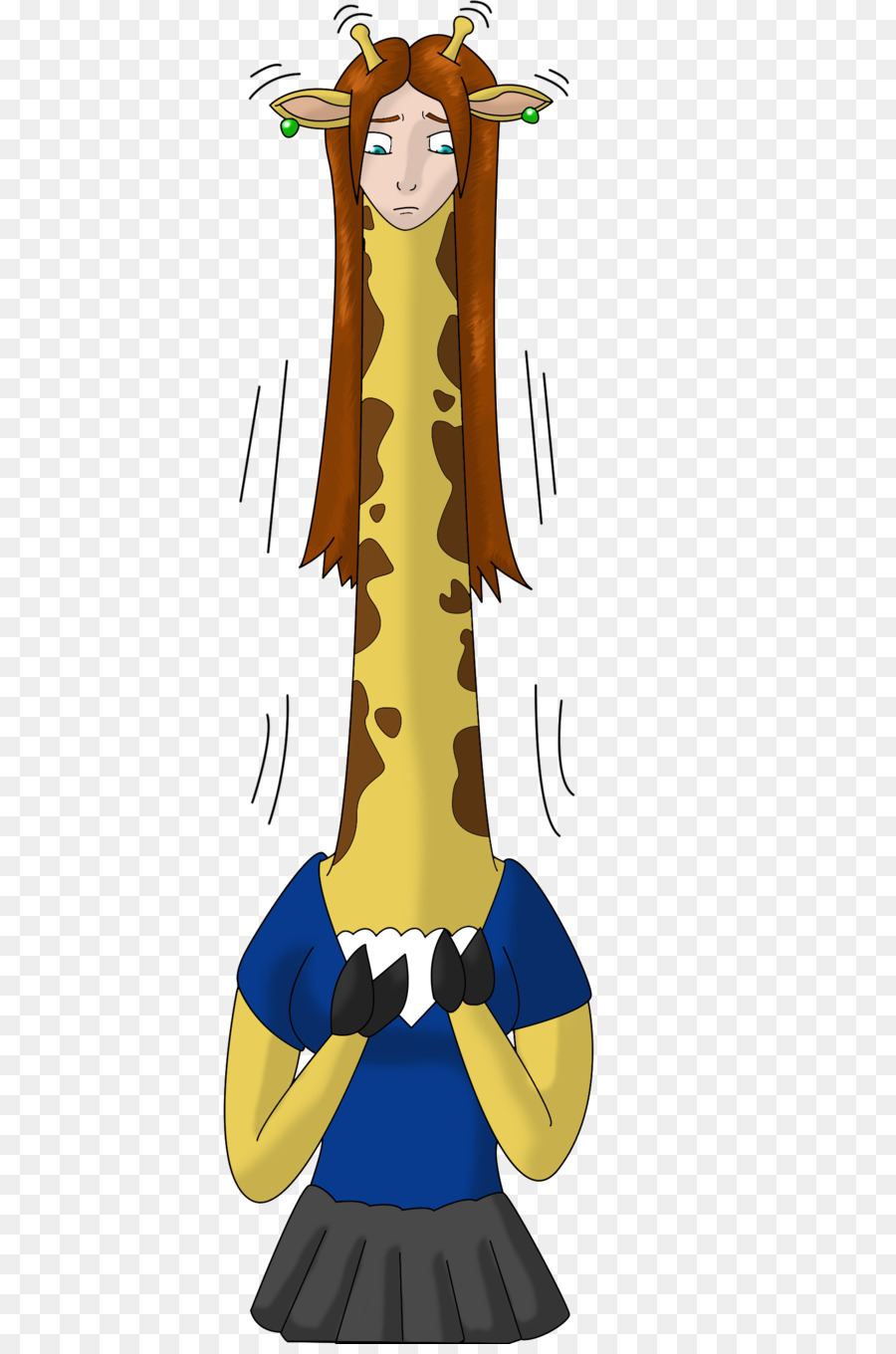 Fille Girafe，Long Cou PNG