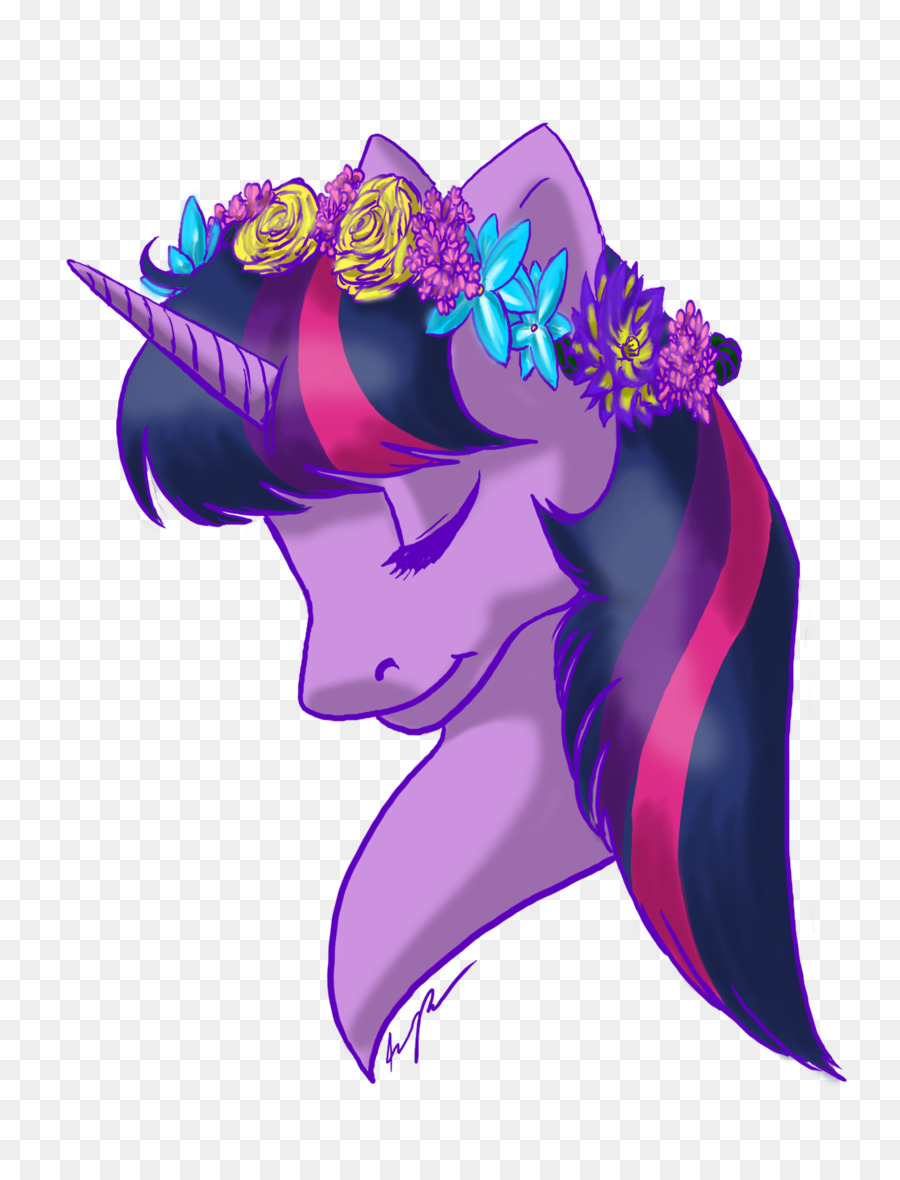 Licorne，Fleurs PNG