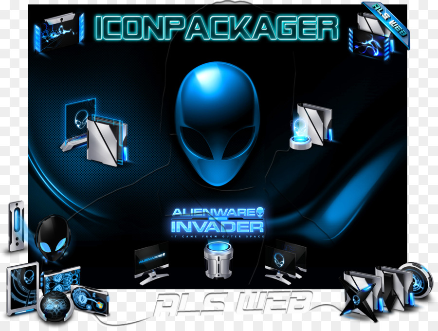 Pack D'icônes Alienware，Bleu PNG