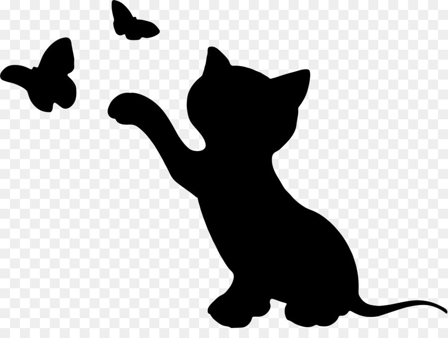 Chaton Chat Silhouette Png Chaton Chat Silhouette Transparentes Png Gratuit