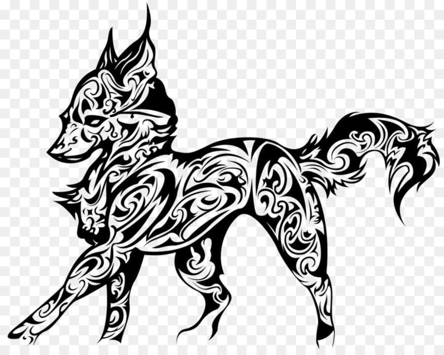 Loup Tribal，Tatouage PNG