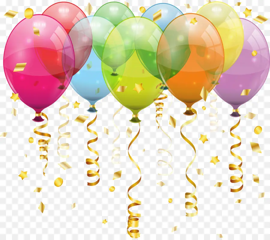 Ballons Colorés，Faire La Fête PNG