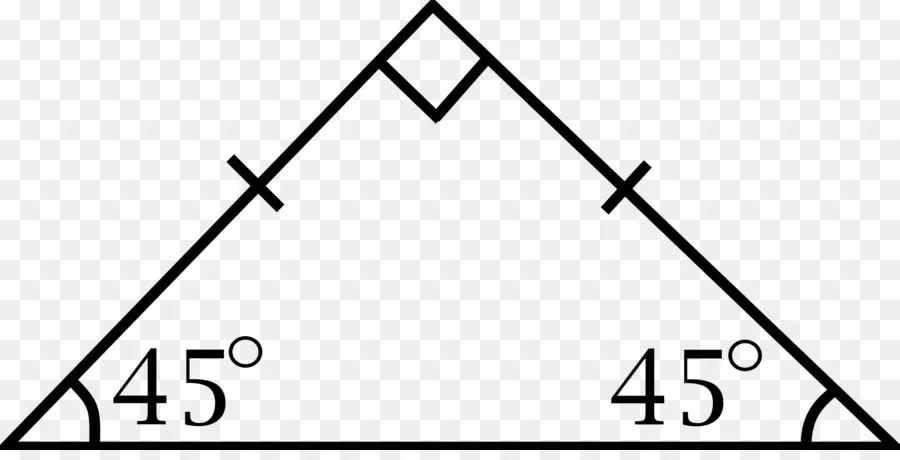 Triangle Isocèle，45 Degrés PNG