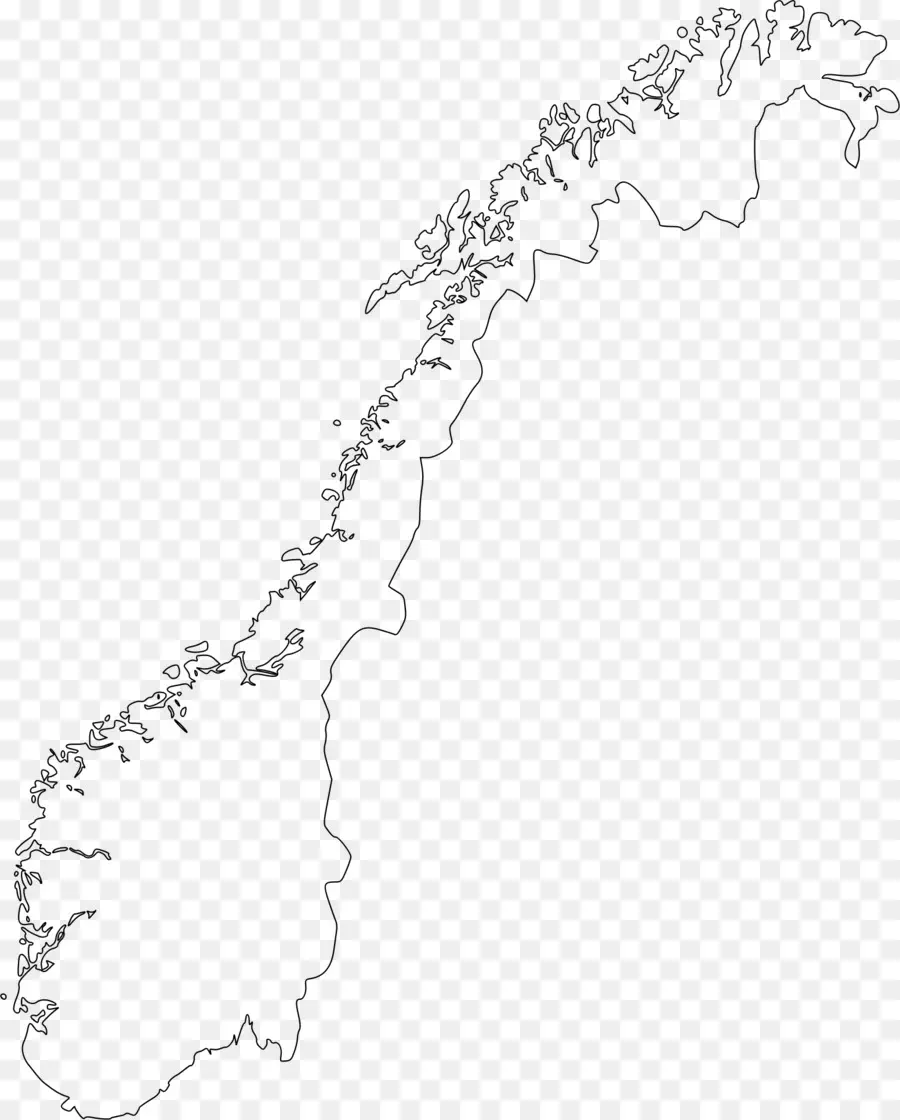 La Norvège，Carte Vierge PNG