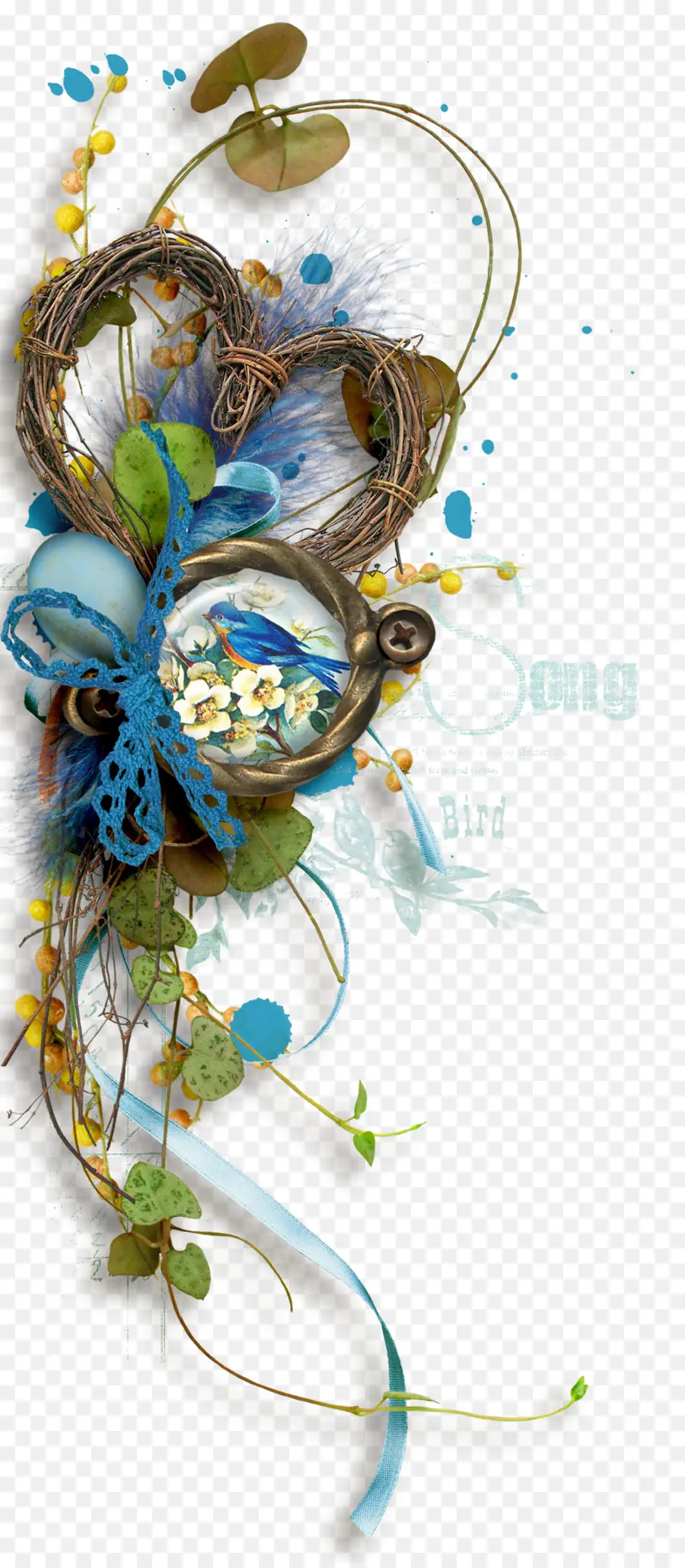 Couronne Décorative，Fleurs PNG