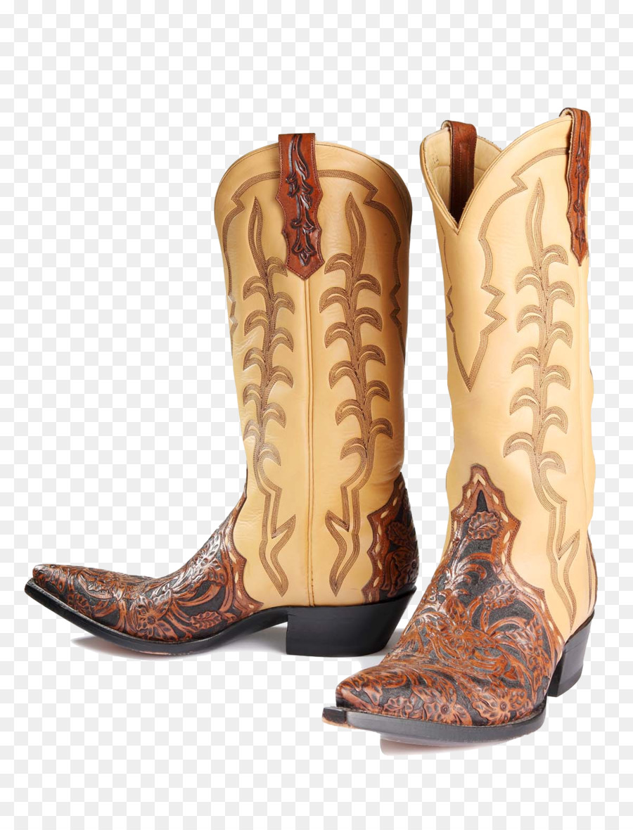 Botte De Cowboy Marron，Cuir PNG