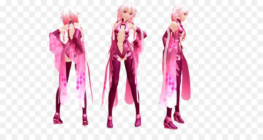 Personnage D'anime，Tenue Rose PNG