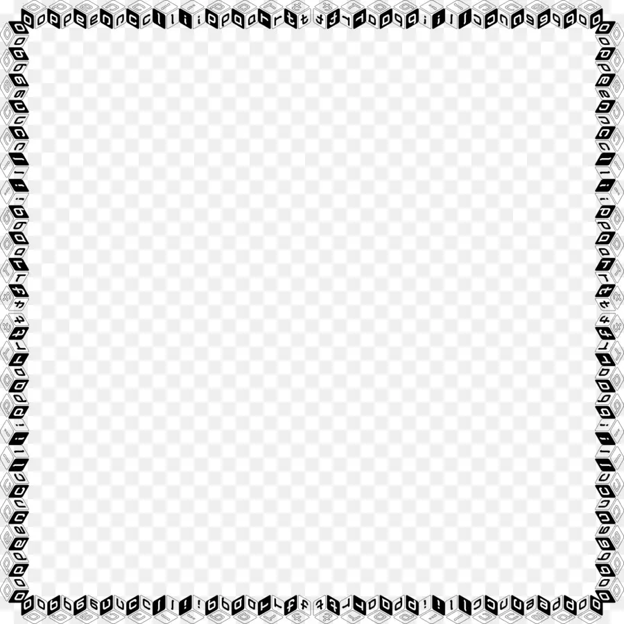 Bordure Noire Et Blanche，Cadre PNG