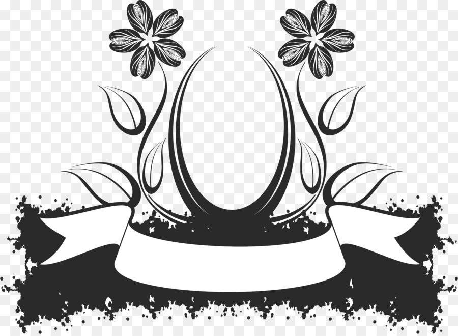 Bannière Florale，Fleurs PNG