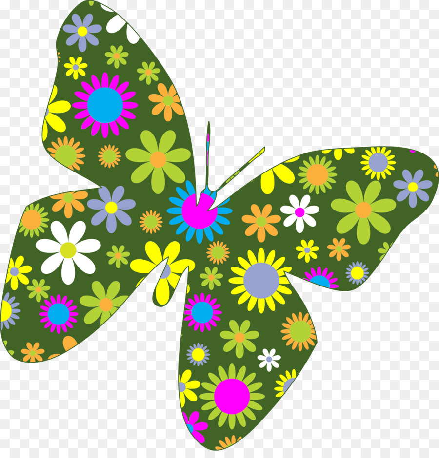 Papillon，Fleur PNG