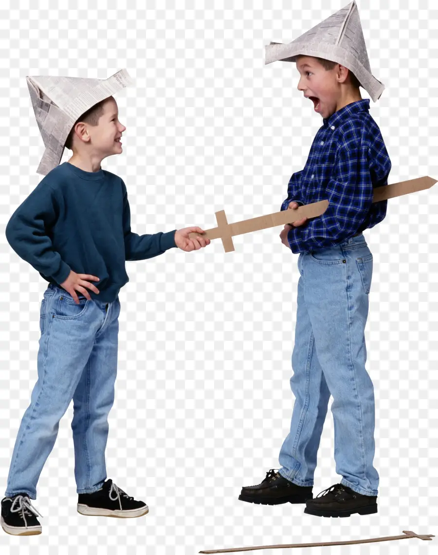 Enfants Qui Jouent，Chapeaux En Papier PNG