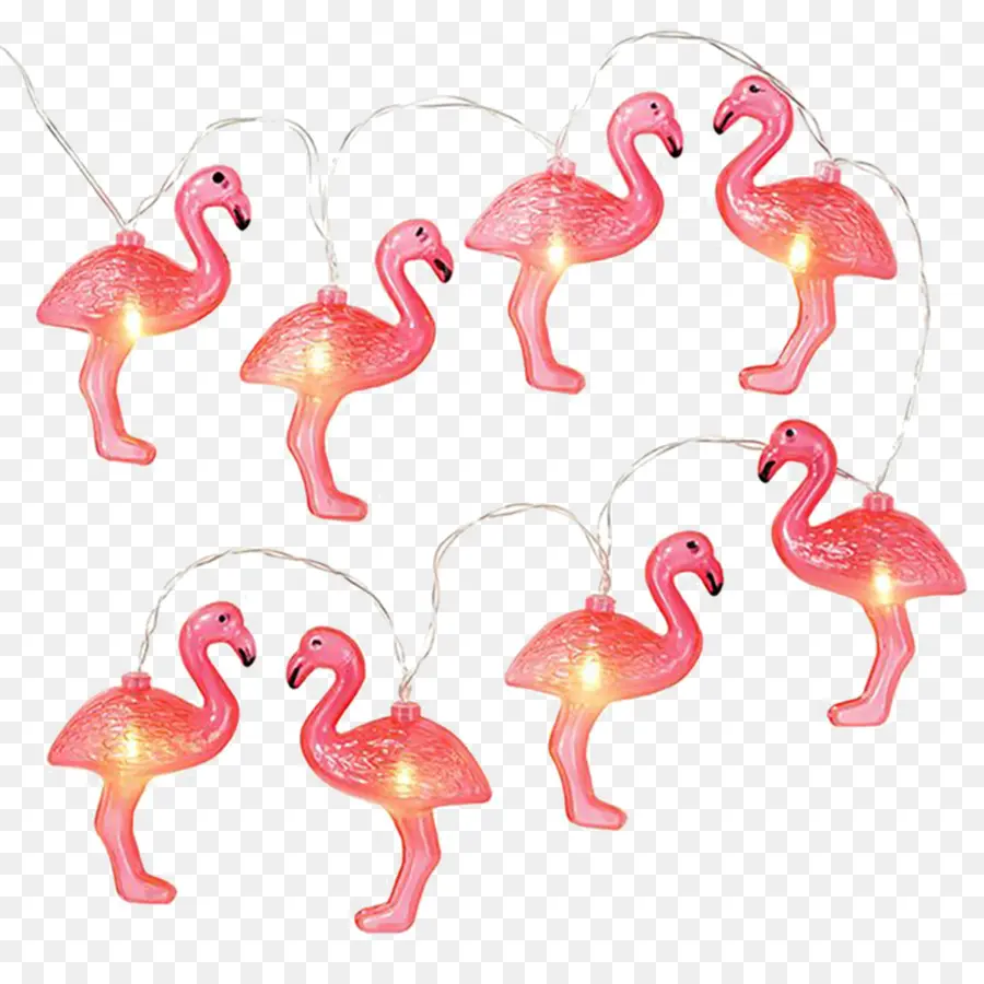 Lumières De Flamant Rose，Guirlandes Lumineuses PNG