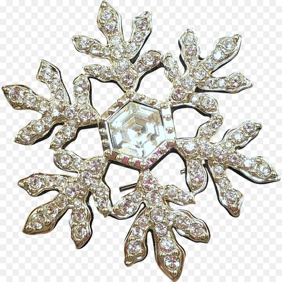 Broche Flocon De Neige，Bijoux PNG