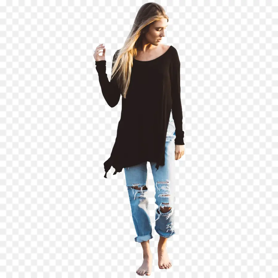 Femme En Tenue Décontractée，Mode PNG