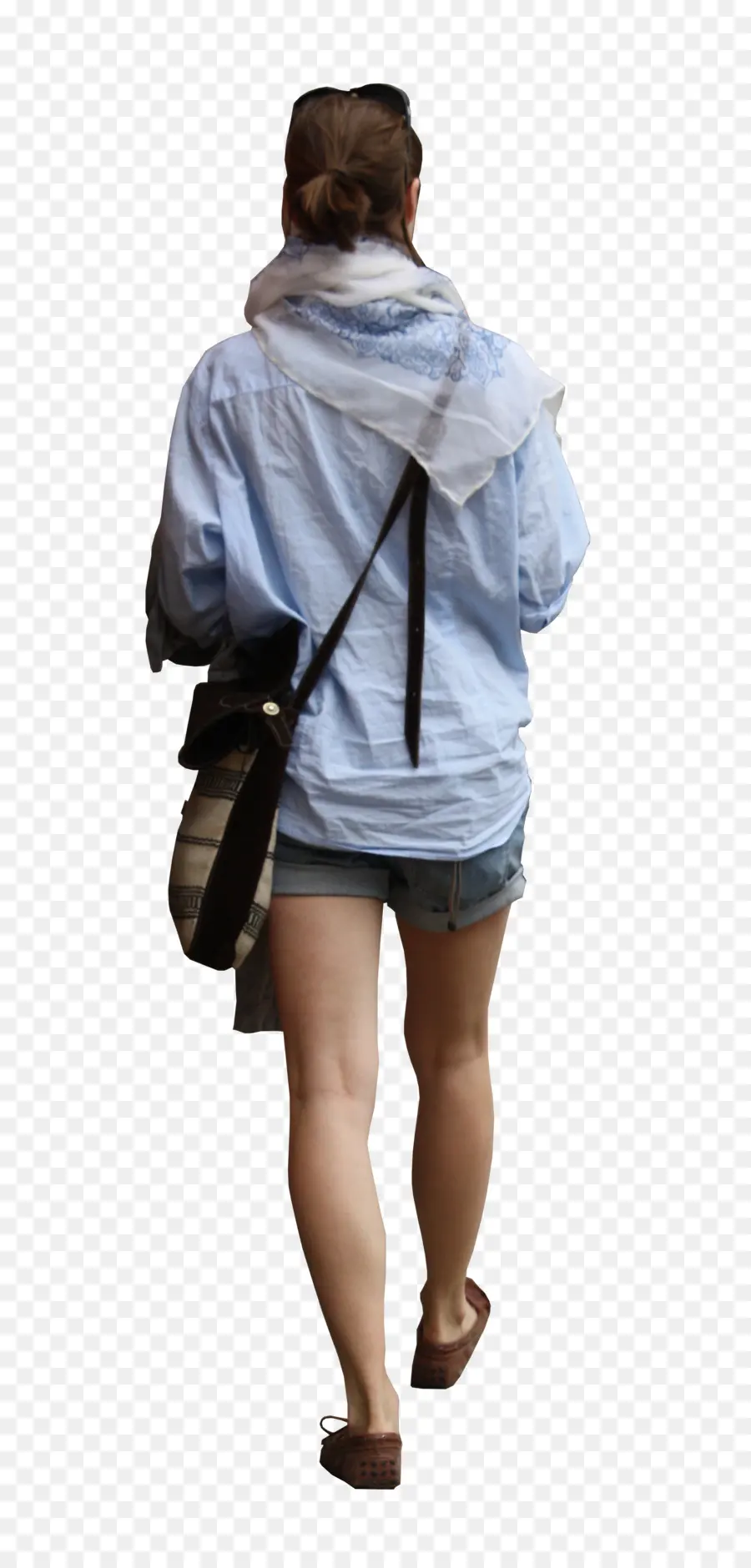 Femme Qui Marche，Vue Arrière PNG