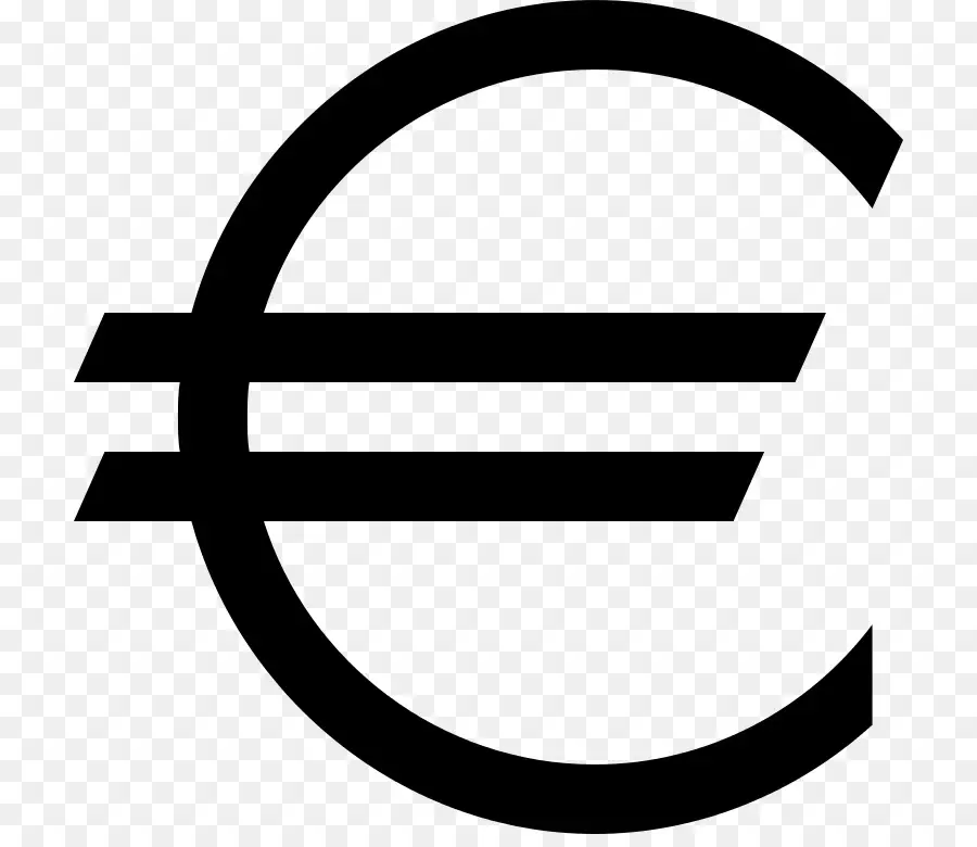 Symbole De L'euro，Noir PNG