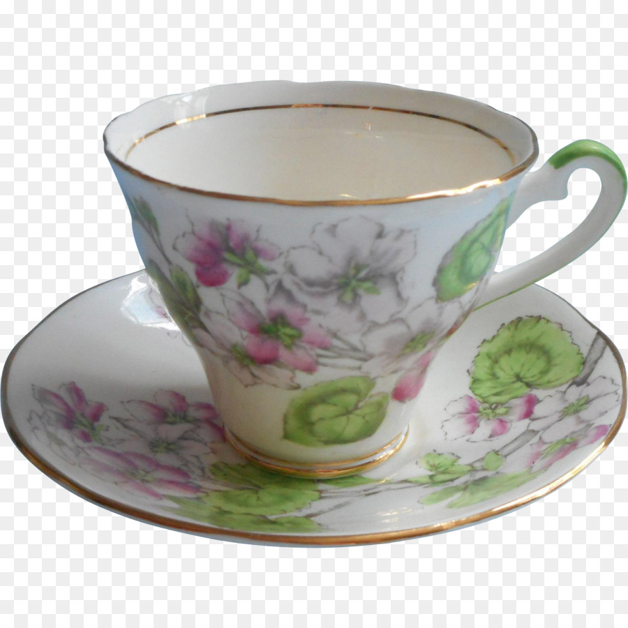 Tasse à Thé Florale，Soucoupe PNG