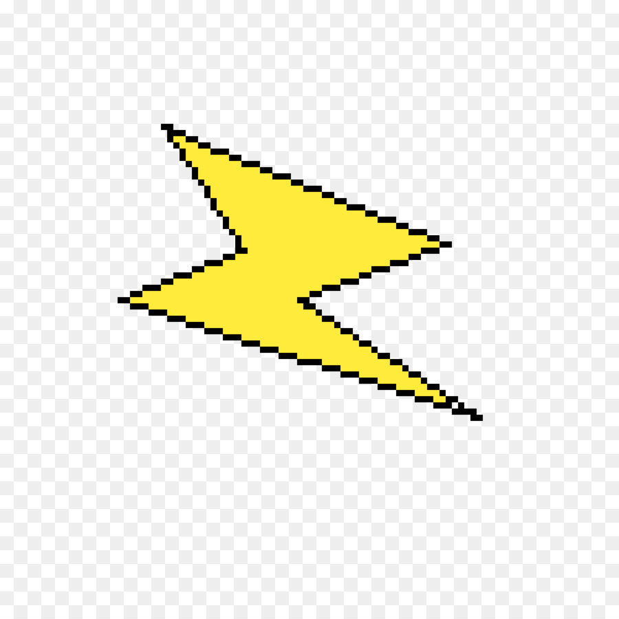 Éclair Jaune Pixélisé，Électricité PNG