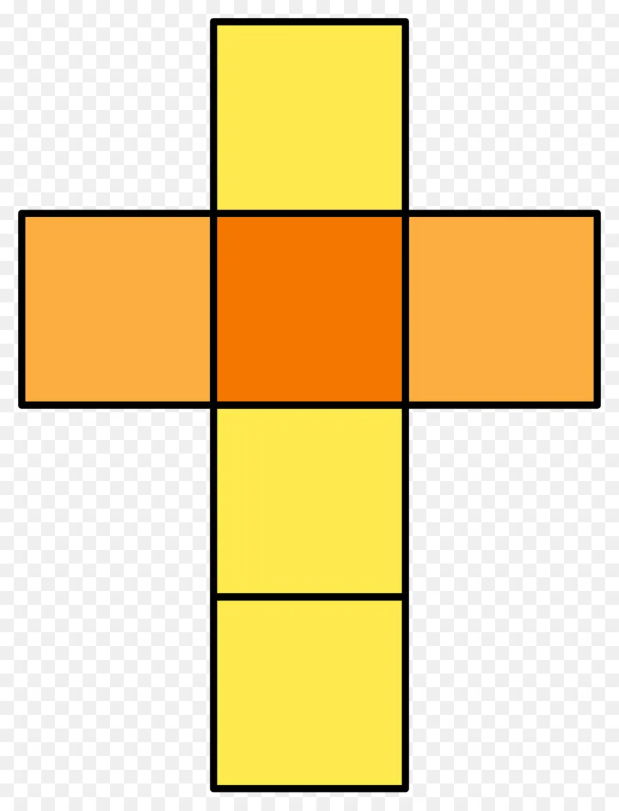 Forme De Croix，Jaune PNG